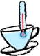 a cup with a thermometer